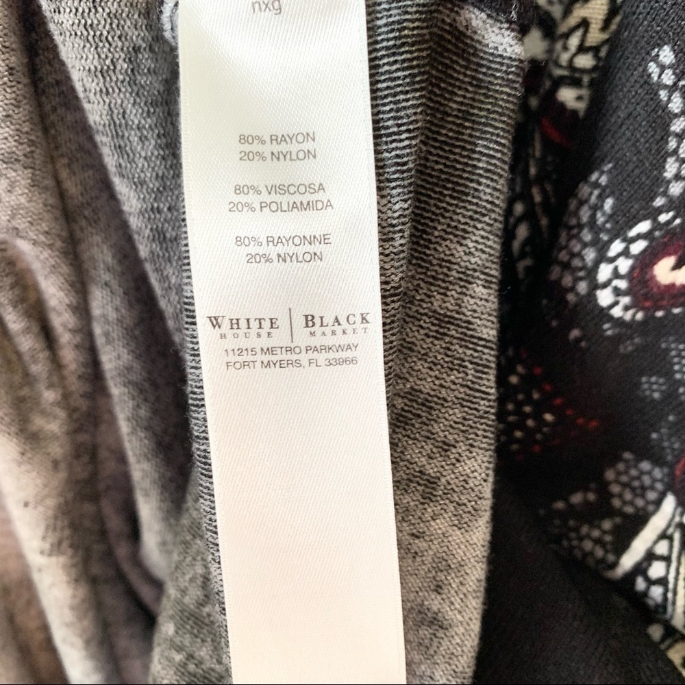 LAST CHANCE 𝅺WHITE HOUSE BLACK MARKET Lightweight Scroll Design Sweater Small - Picture 5 of 7